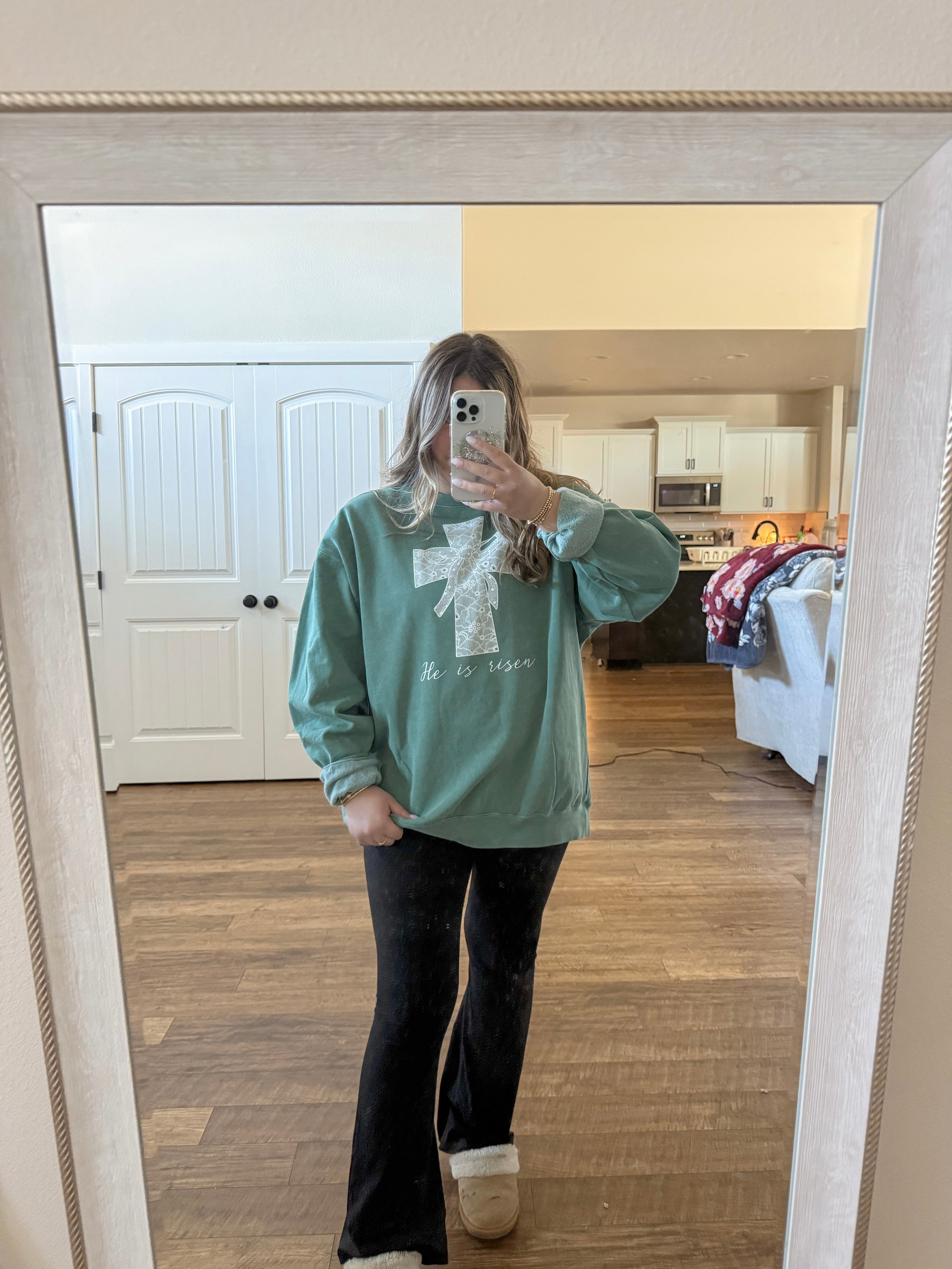 He Is Risen crewneck