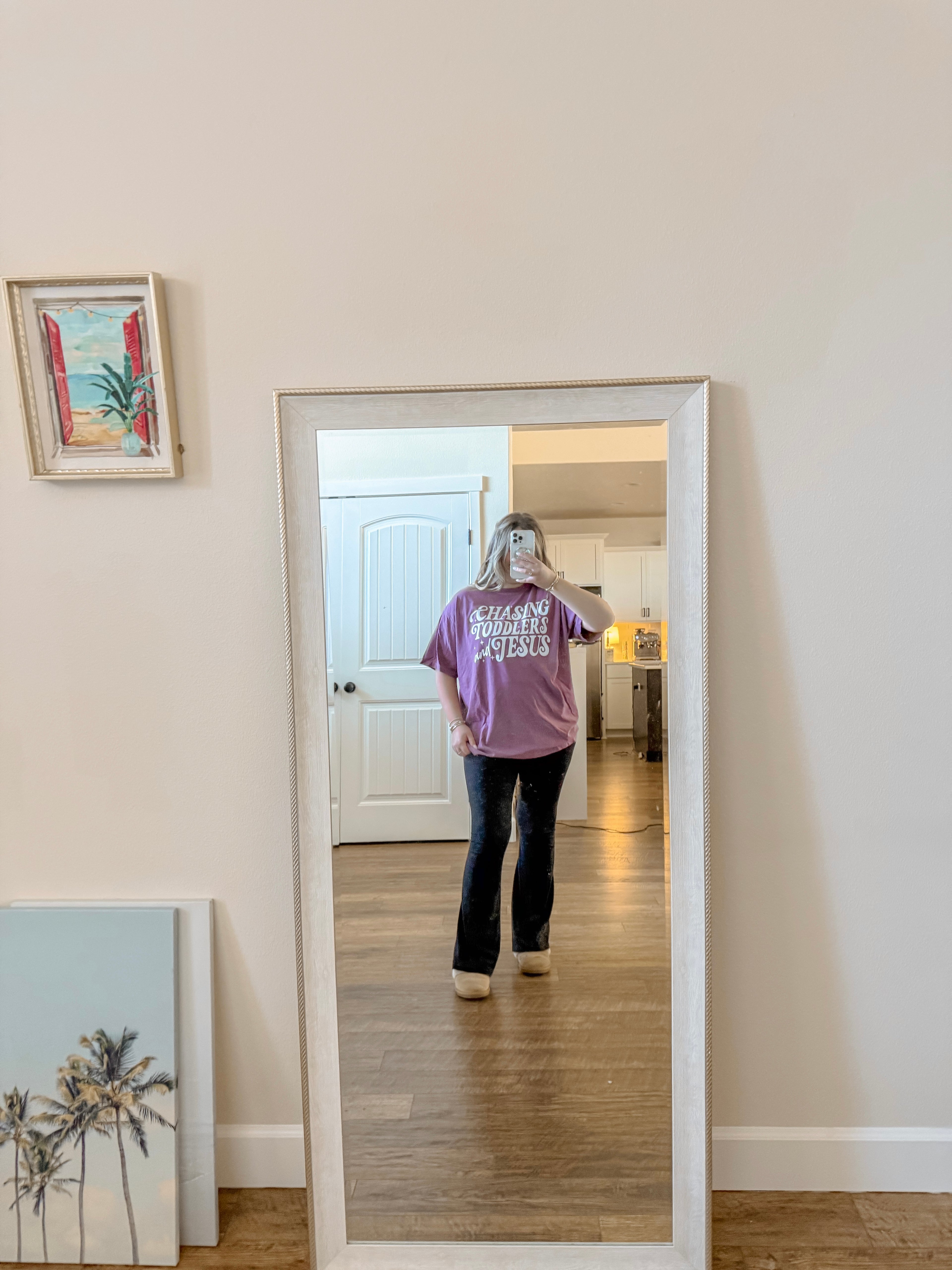 Chasing toddlers and Jesus tee