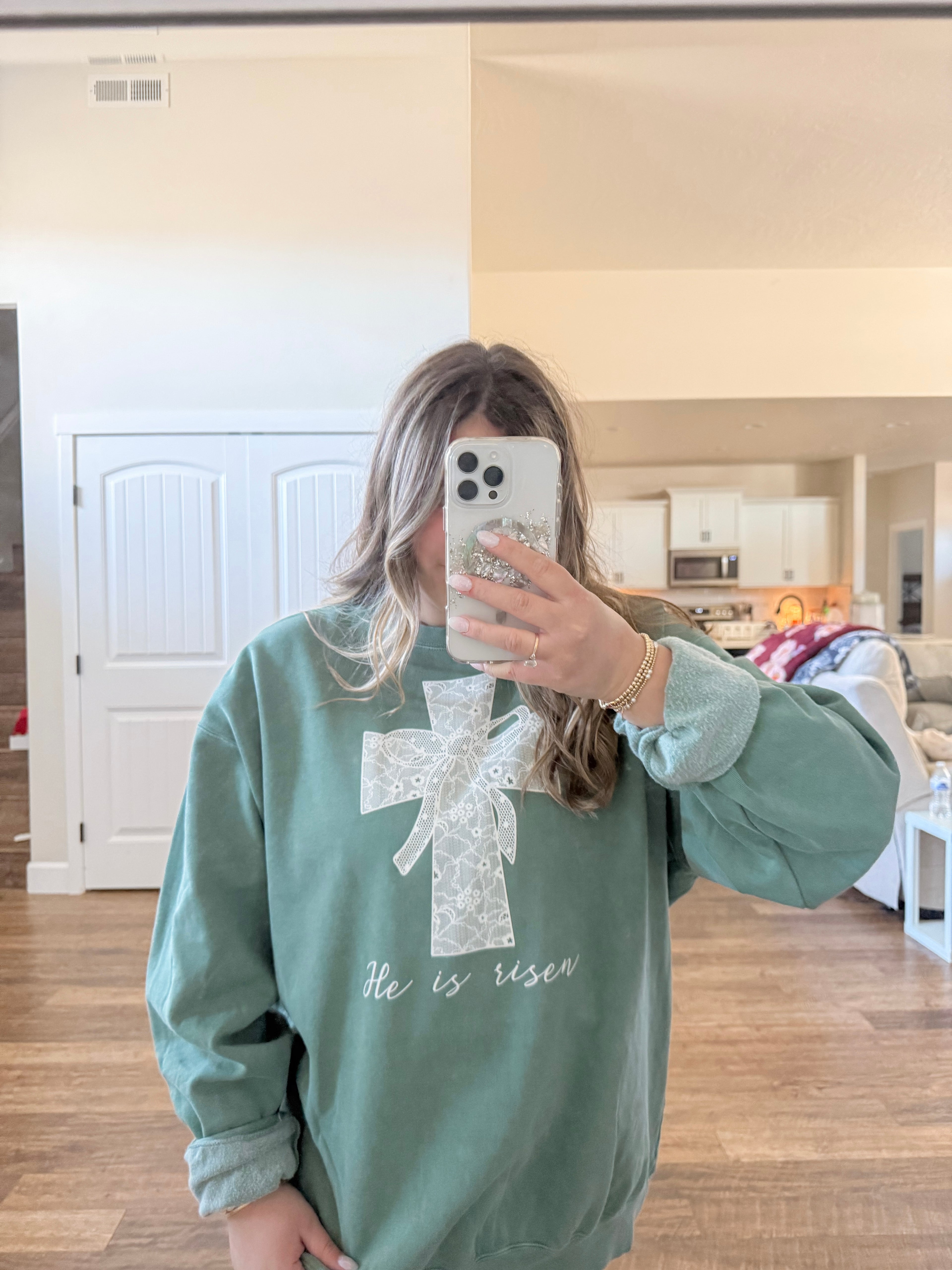 He Is Risen crewneck