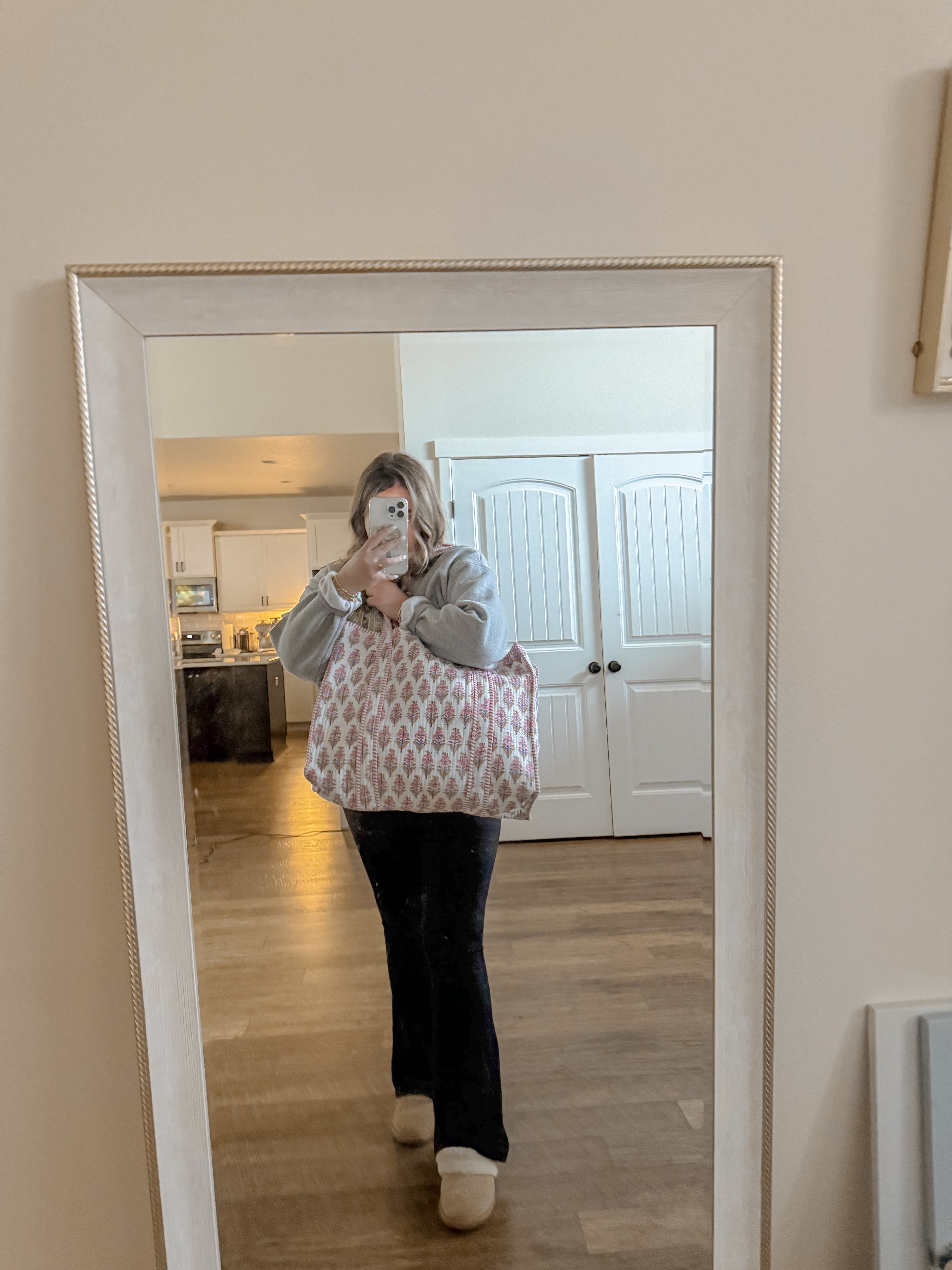 The Large Tote pink floral