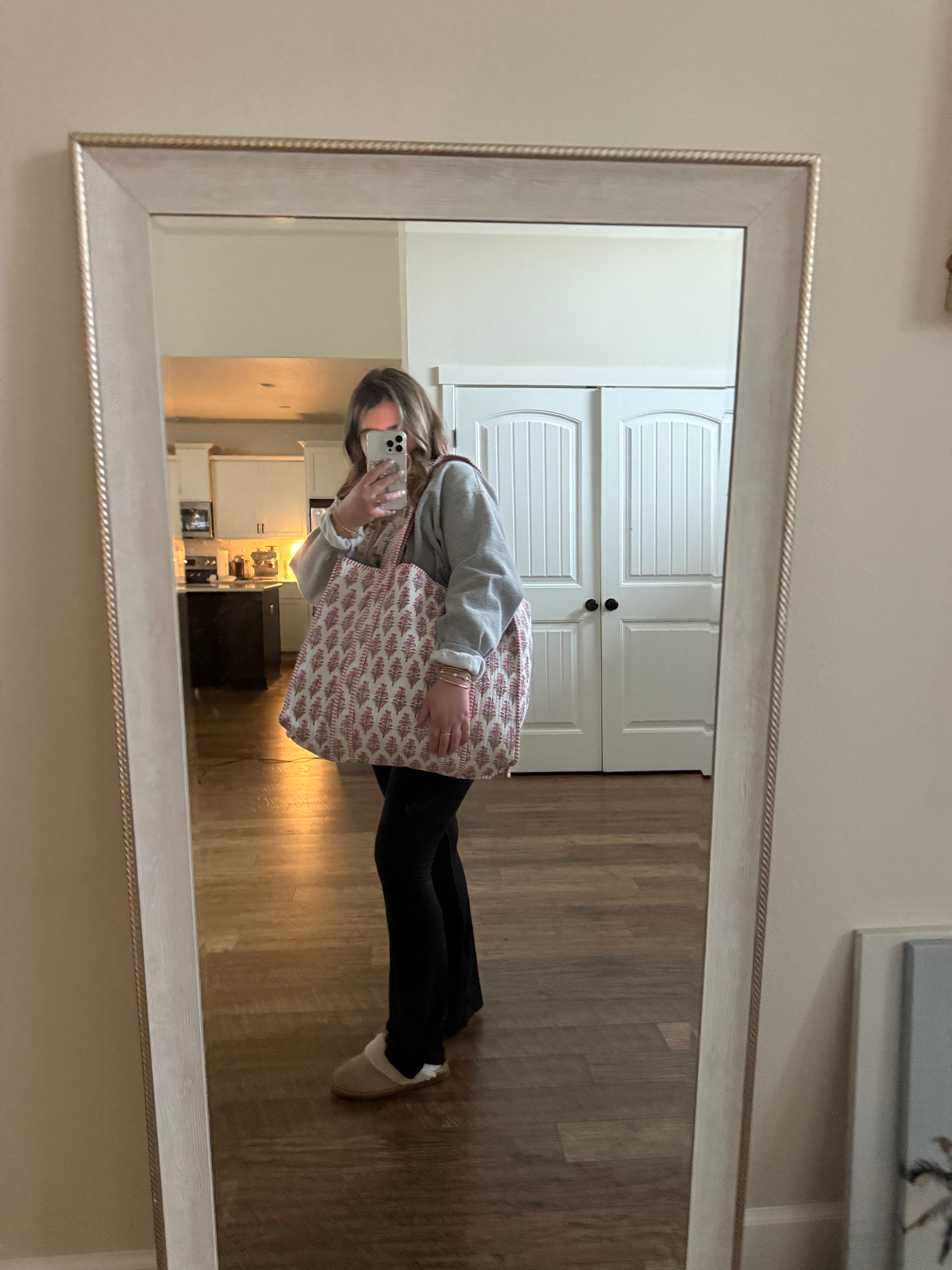 The Large Tote pink floral